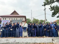 Semarak HUT ke-69 Riau, GTK MTsN 3 Kampar Ikuti Apel Bersama di Kantor Camat Kampar