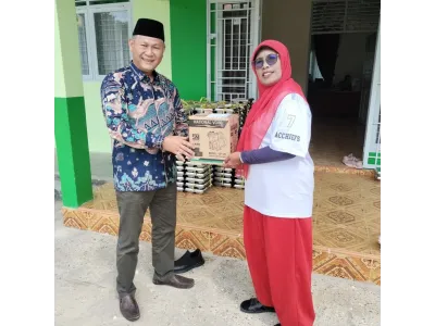 MTSN 3 KAMPAR TERIMA BANTUAN MESIN AIR, PIHAK MADRASAH SAMPAIKAN APRESIASI dan Terimakasih KEPADA BAPAK ISMAIL selaku perwakilan dari Ibu Assoc.Prof.Ns. Apriza, S.Kep., M.Kep., Ph.D