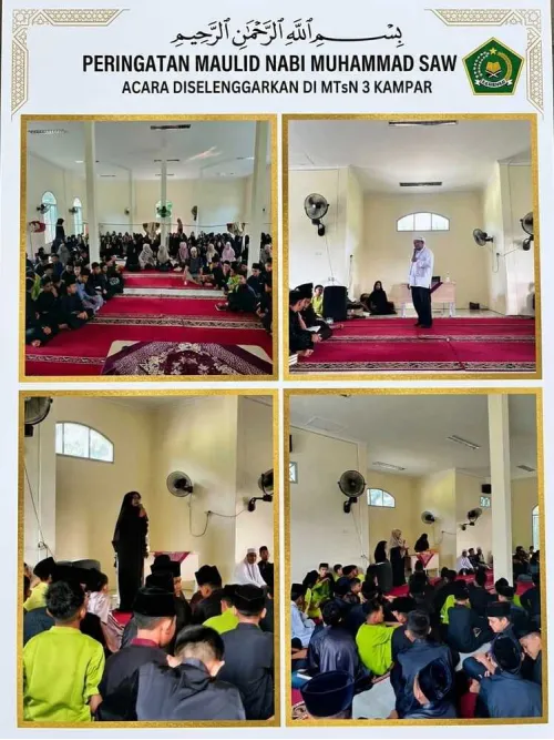 Tumbuhkan Cinta Rasul, MTsN 3 Kampar Gelar Peringatan Maulid Nabi Muhammad SAW